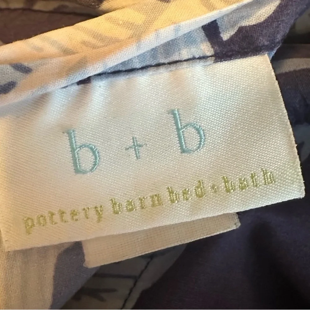 Pottery Barn Bed + Bath Botanical Palm Floral Coastal Cottage Pillow Sham‎ King